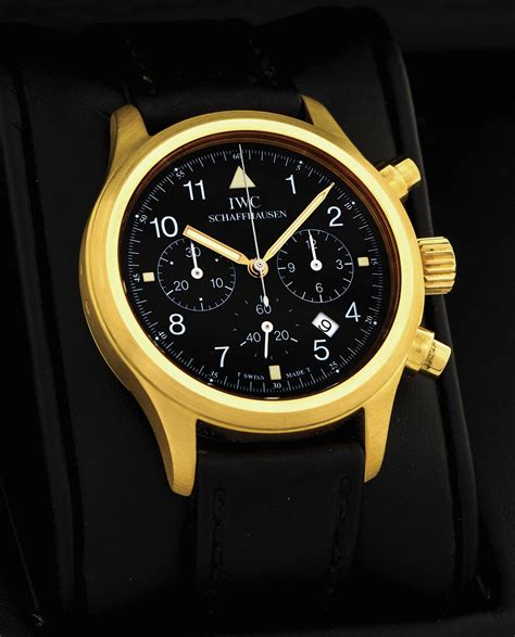 iwc mod 3741 carica al quarzo|IWC Pilot's Watch Chronograph Mechaquartz Gold • IW3741.